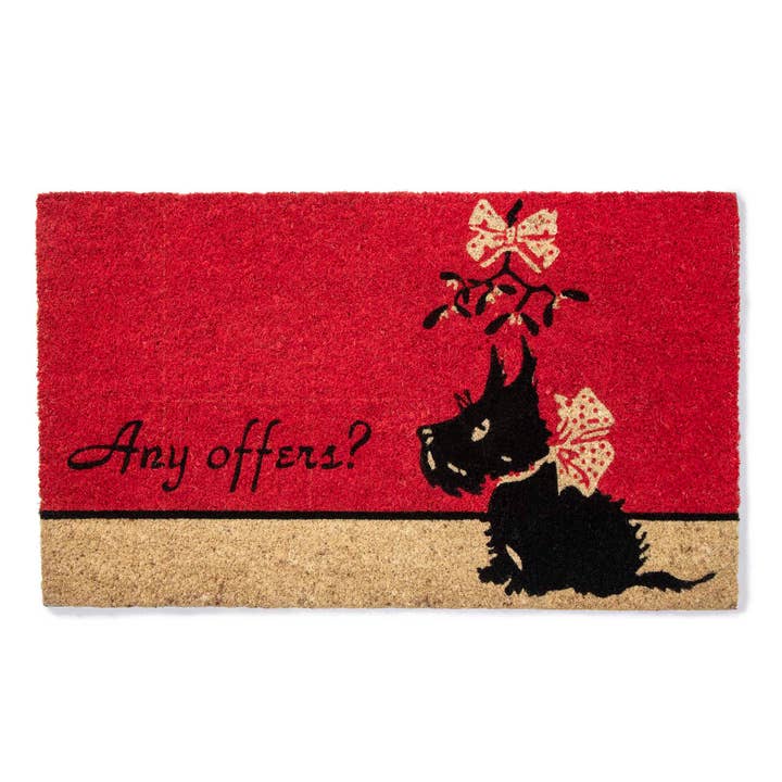Victoria and Albert Museum Scottie's Christmas Coir Doormat for wholesale by Entryways