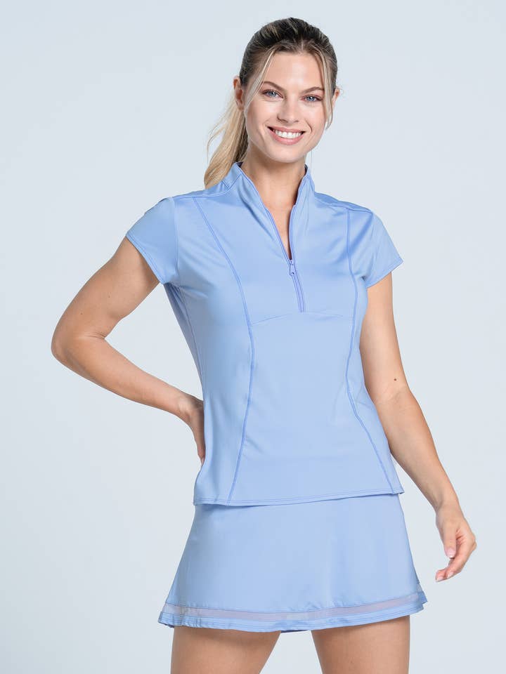 Damers Swing Zip Kortärmad - LAVENDEL för wholesale av Lucky In Love