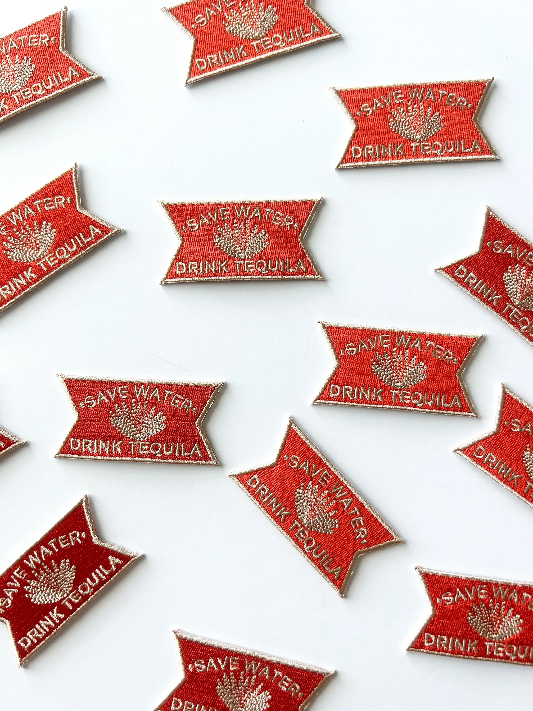 Field Trip Threads - Wholesale Patch - Save Water Drink Tequila Embroidered Iron-On Patch1