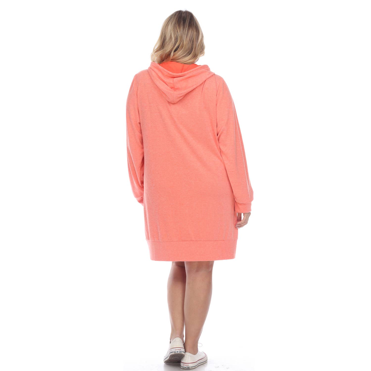 WHITE MARK – wholesale Dress – Women's – Plus Size Hoodie Sweatshirt Dress2