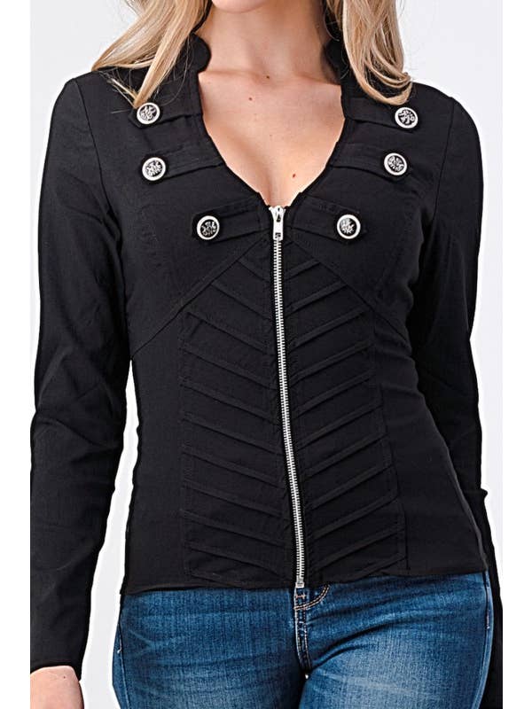 Lydia USA - Vendita all'ingrosso Giacca - Donna - Blazer con Bottoni Giacca Militare