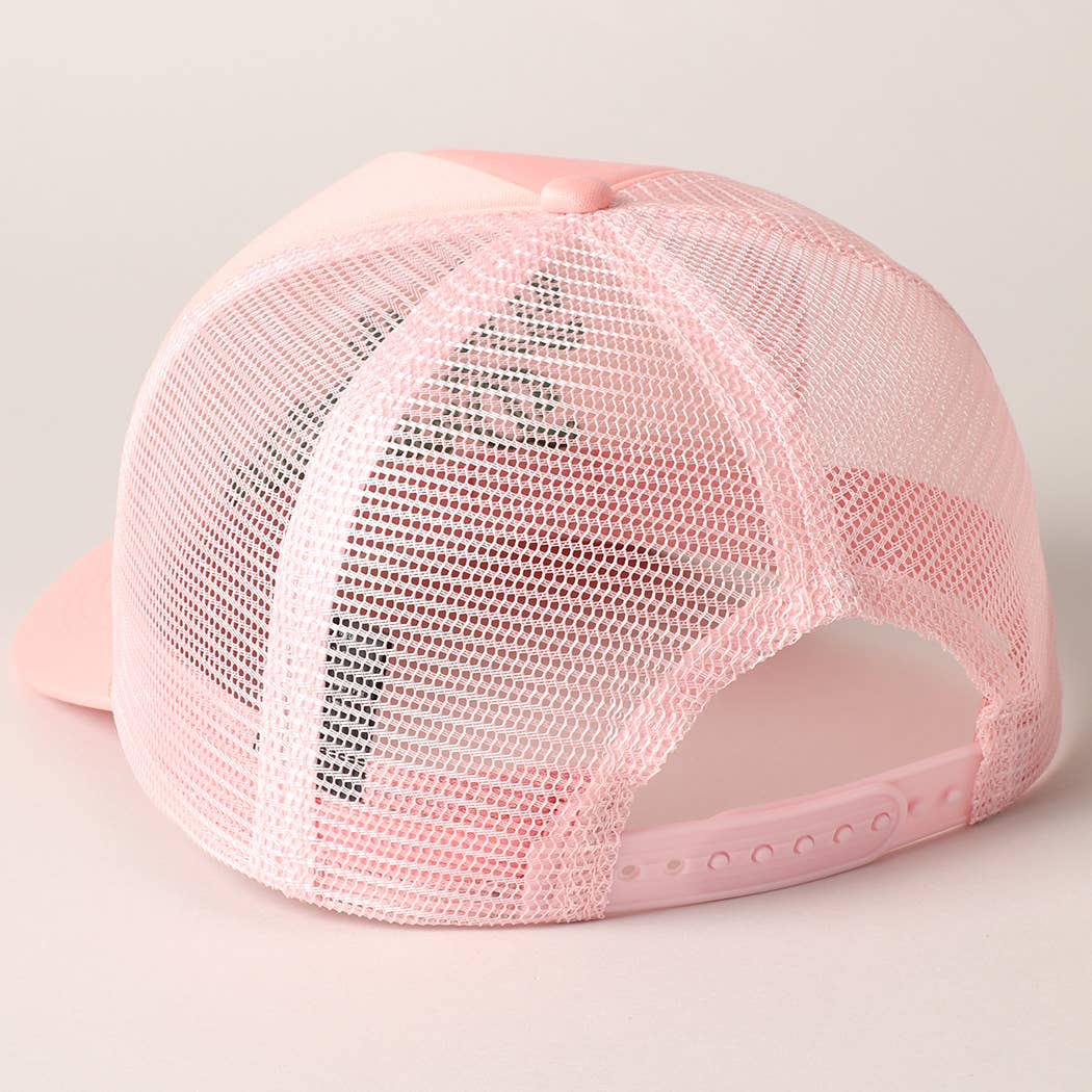 Fashion City - Wholesale Trucker Hat - Women's - Day Drinkin Texts Embroidery Mesh Back Trucker Hat13