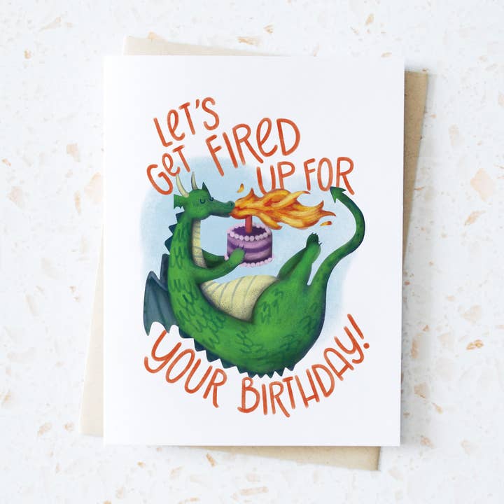 Drachen-Geburtstagskarte für den Großhandel von Hop & Flop