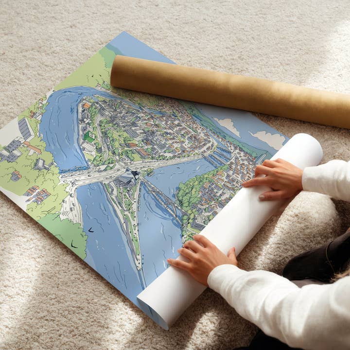 EMILIE ETTORI ILLUSTRATION – wholesale Art print – Panoramic Confluence3