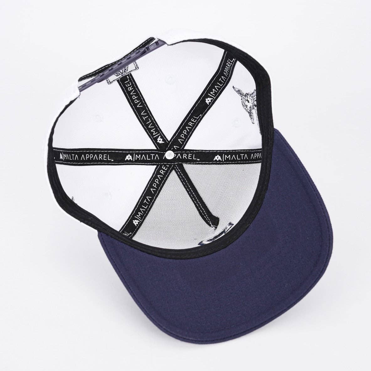 Malta Apparel LLC - Wholesale Baseball Cap - Unisex - [PRE-ORDER - SHIPS JANUARY 16TH] ‘7’ Premium Wool Blend SnapBack - White/Navy4
