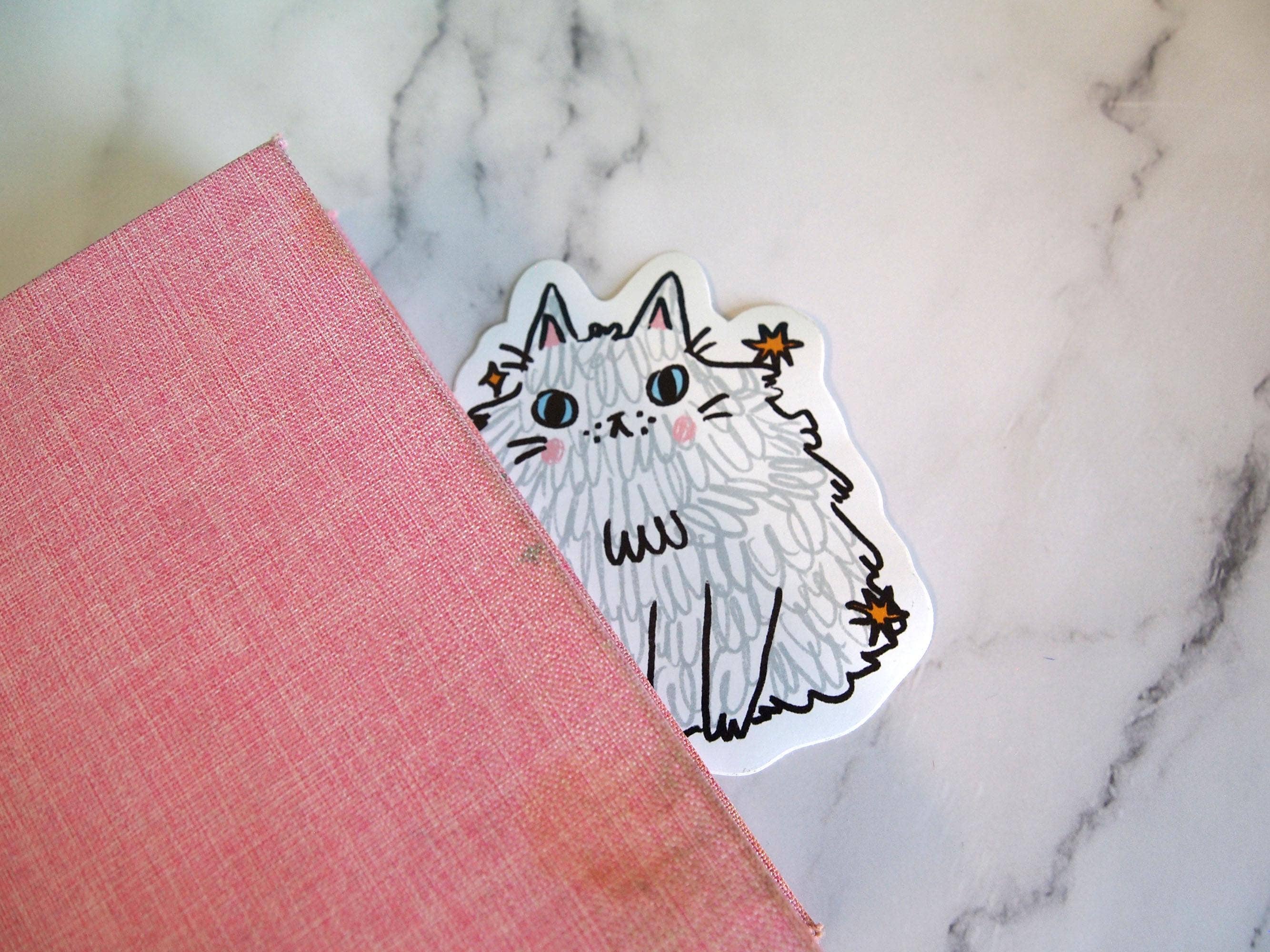 I LIKE CATS - Wholesale Sticker - Hairy Fluffy Cat Illustrated Vinyl Decal Sticker4