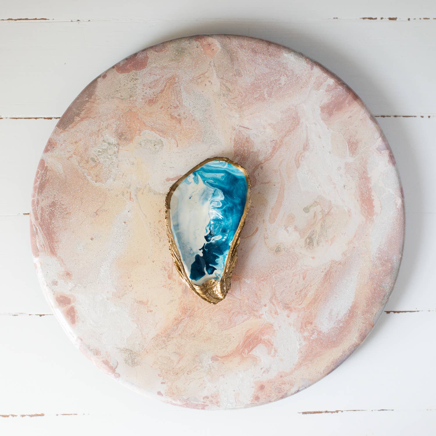 Grit and Grace Studio - Wholesale Jewelry Dish - Ocean Gilded Oyster Jewelry Dish1