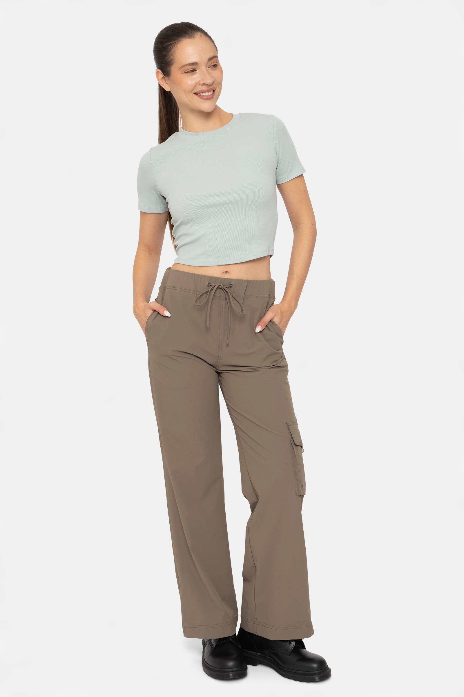 Mono B - Wholesale Athletic Top - Women's - Essential Micro-Ribbed Athleisure Baby Tee39