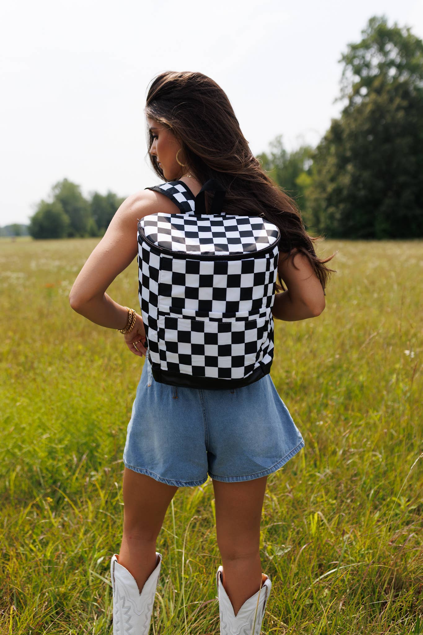 The Front Porch Label - Wholesale Cooler/Cooler Bag - Checkerboard Backpack Cooler2