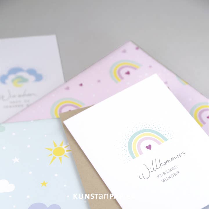 Kunst an Papier – Großhandel Geschenkpapier in Bögen – Geschenkpapier Wolke Leonie