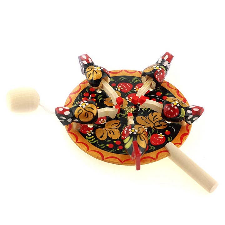 GSZ corporation DBA Gabriella's Gifts - Wholesale Wood Toy - Kids - Hand Painted Wooden Pecking Chickens Hens Toy1