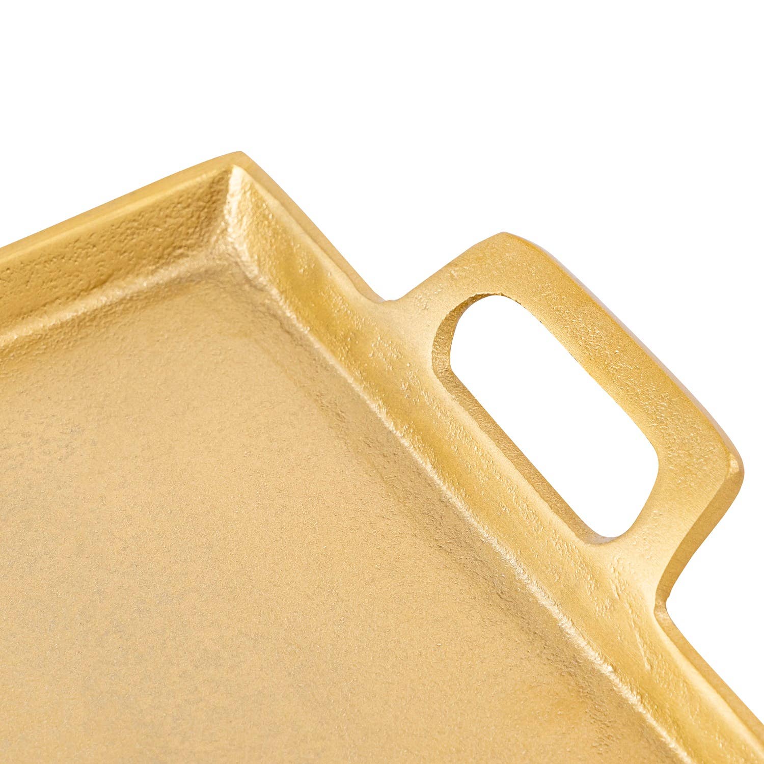 BIDKhome - Wholesale Serving Tray - Alum. Tray w/Handles 10x14" - Ant. Brass - ANTIQUE BRASS3