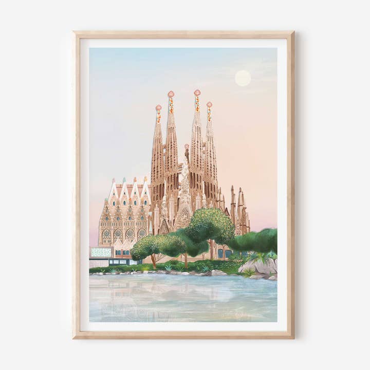 Sagrada Familia, stampa Barcellona per la vendita all'ingrosso da parte di Simply, Katy