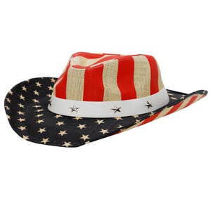 American Flag Wide Brim Sun Hat - Jeanne Simmons Hats