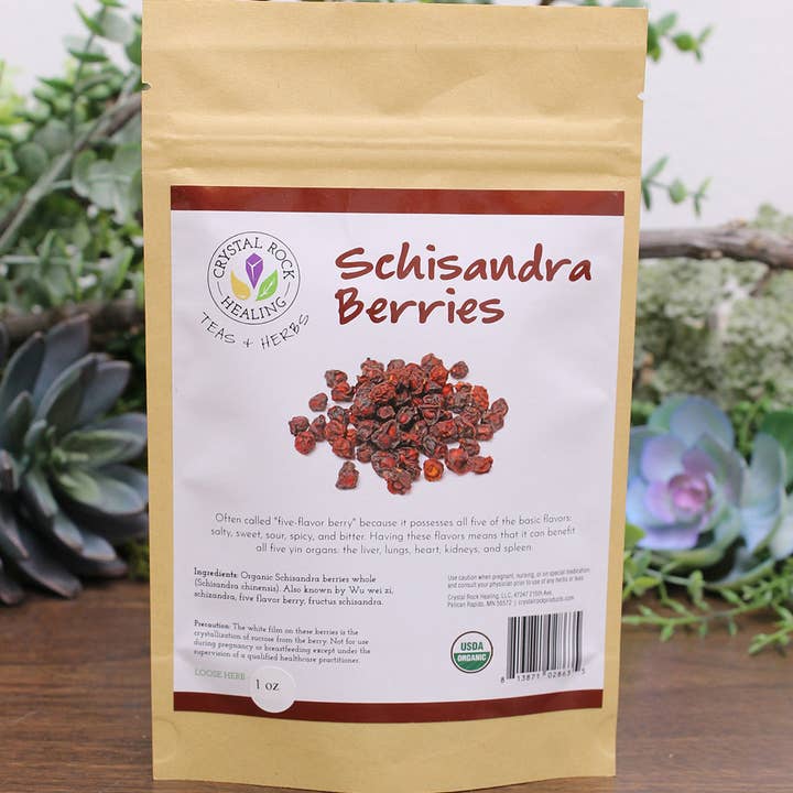 Crystal Rock Healing, LLC - Wholesale Loose Tea - Schisandra Berries Loose Herb 1oz Organic