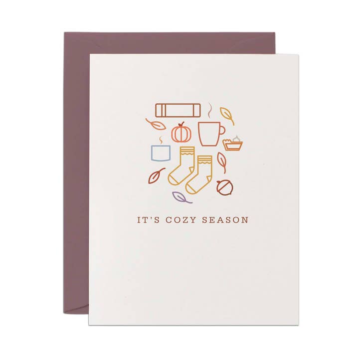 Det är mysig säsong | Höst & Thanksgiving gratulationskort för wholesale av Line & Kind Paper Co.