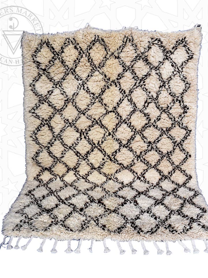 Tapete marroquino Beni Ourain por atacado de Berbers Market