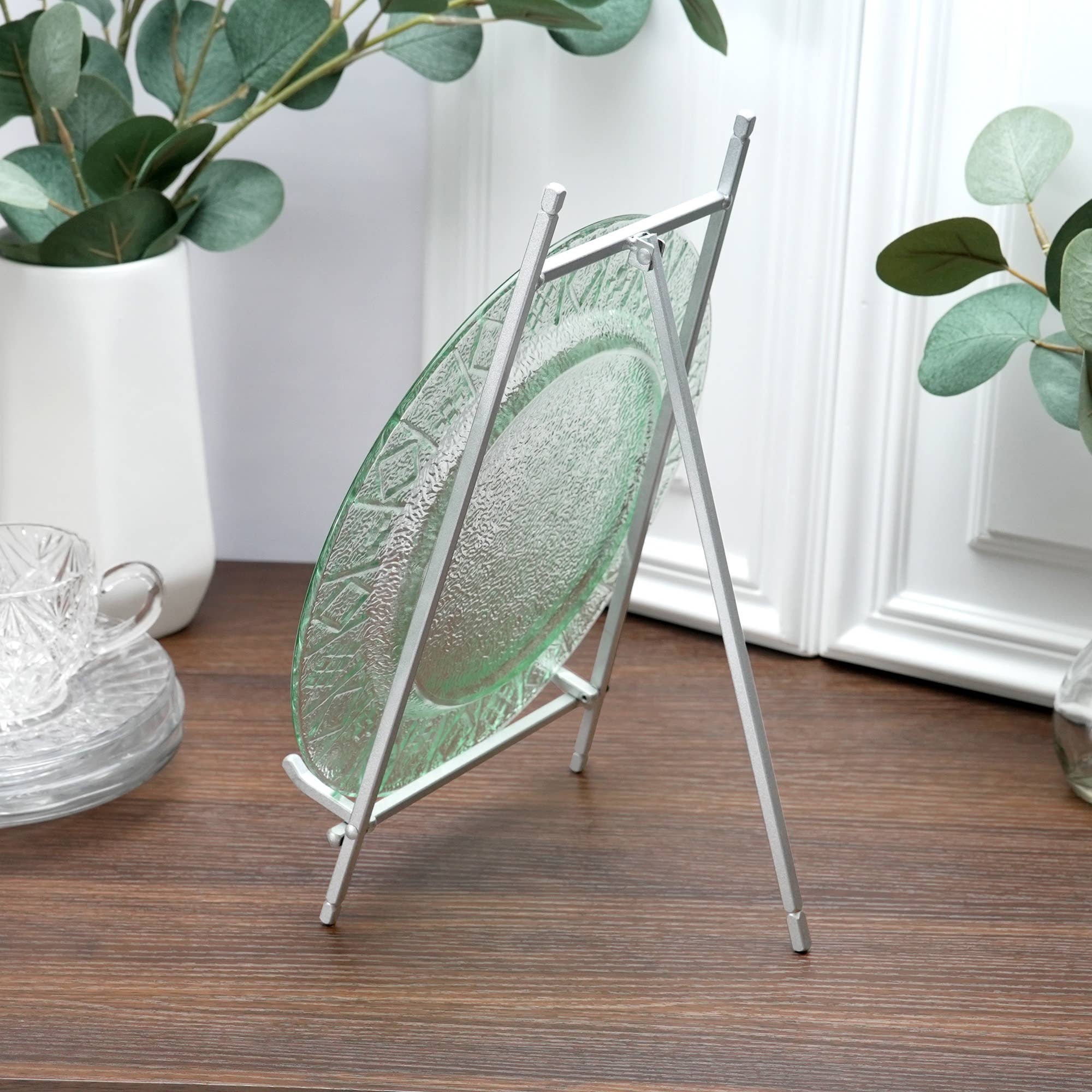 Bard's – Engroshandel Staffeli – Bard's stativ i satinmetal, 30,5 cm H x 17,8 cm B x 19,7 cm D7