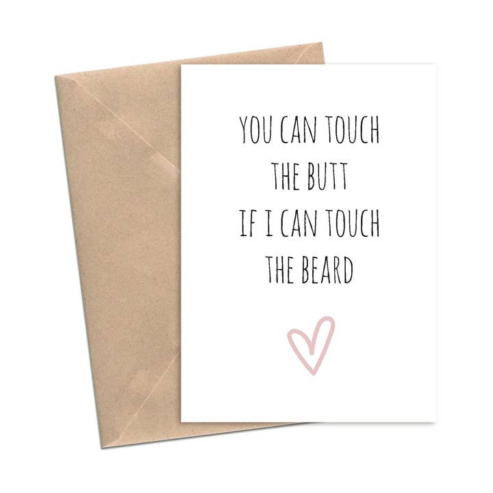 Puedes tocar el trasero si puedo tocar la barba | A2 para venta al por mayor de Lost In Lettering