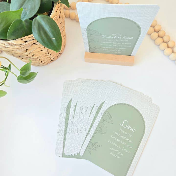 Fruits Of The Spirit Scripture Card Set for wholesale by Pearls of Parchment
