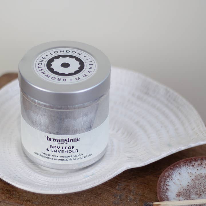 Brownstone London - Wholesale Travel Candles - Bay Leaf & Lavender Tin Candle1