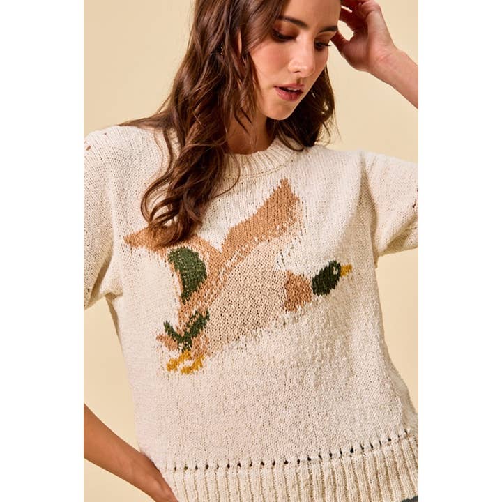 Top de suéter con pato volador para venta al por mayor de IVE