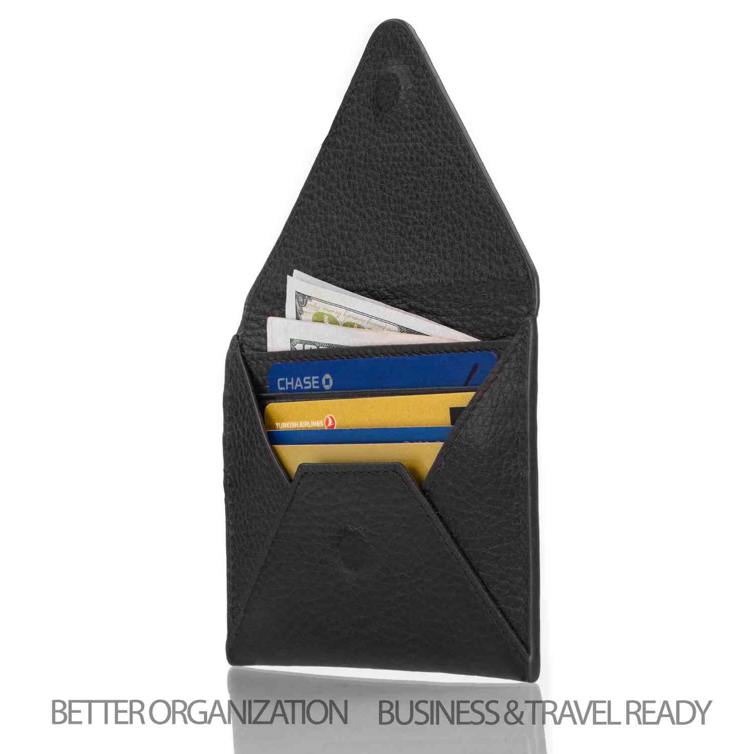 Londo - Wholesale Card Holder - Unisex - Otto Angelino Top Grain Leather Credit Card Holder and Travel Wallet Envelope with Magnetic Clasp, Credit Card Holder with Multiple Slots10