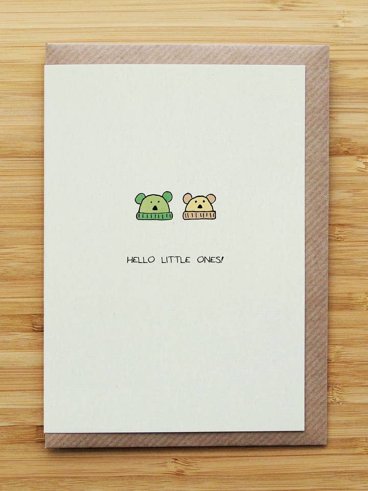 Baby Tweeling Mutsen Groen & Geel - Pasgeboren - Schattig - Gerecycled voor wholesale door RossJDesigns