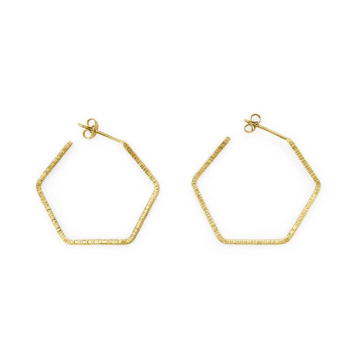 Pendiente Hoop Hexagone para venta al por mayor de FERN