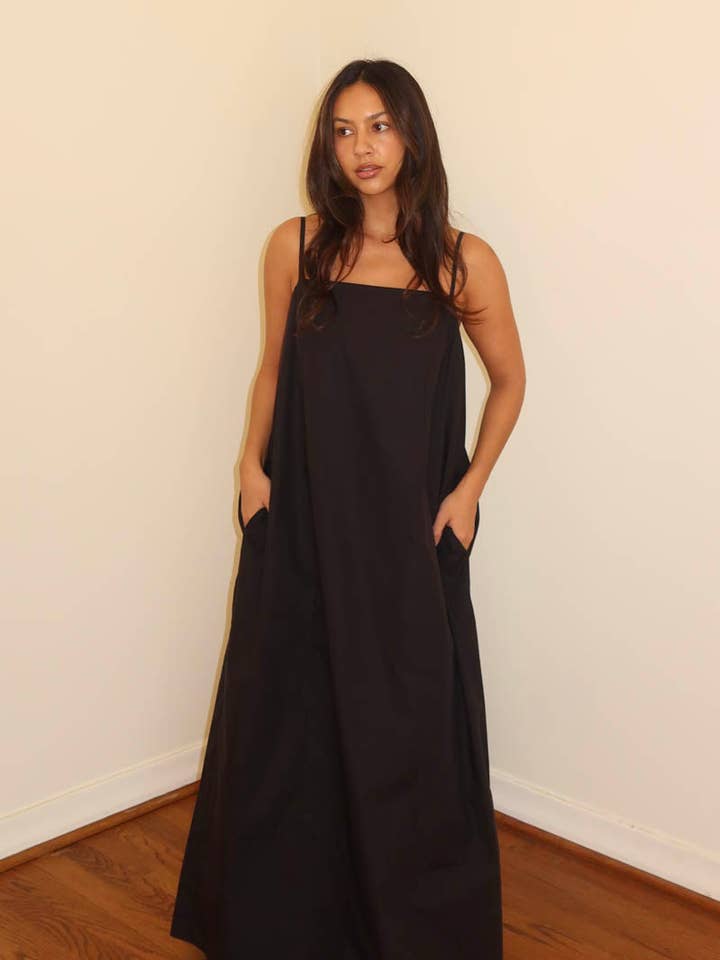 Black A-Line Maxi Dress for wholesale on Faire