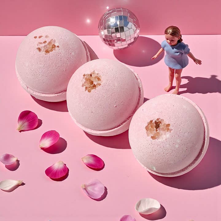 Cherry Blossom and Himalayan Salt Large Bath Bomb - 8oz for wholesale by Pure Drop
