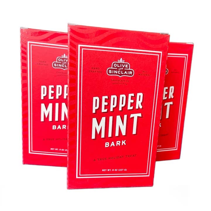 O&S Peppermint Bark for wholesale by Olive & Sinclair Chocolate