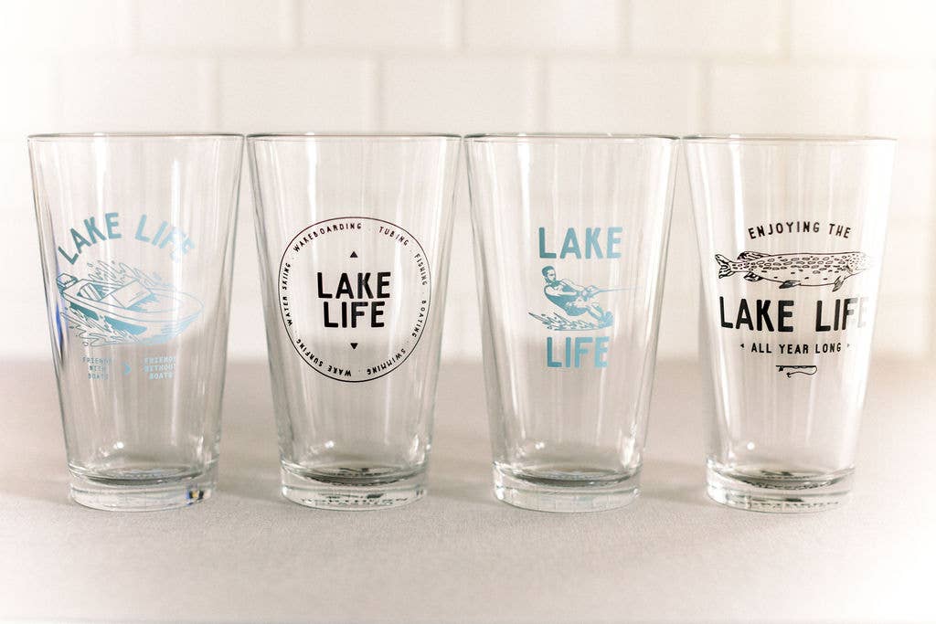 Northern Goods - Wholesale Beer Glass/Mug - Lake Life: Friends With Boats > Pint Glass3