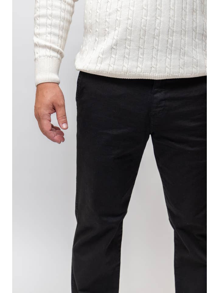 Custi Mikelo: Men's Clothing & Christmas Gifts - Wholesale Pants - Men's - Black Stretch Chino Pants | Jesulín2