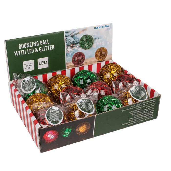 Out of the blue KG – wholesale Light-up toy – Kids & baby – Bouncing Ball with light & glitter, Christmas,1