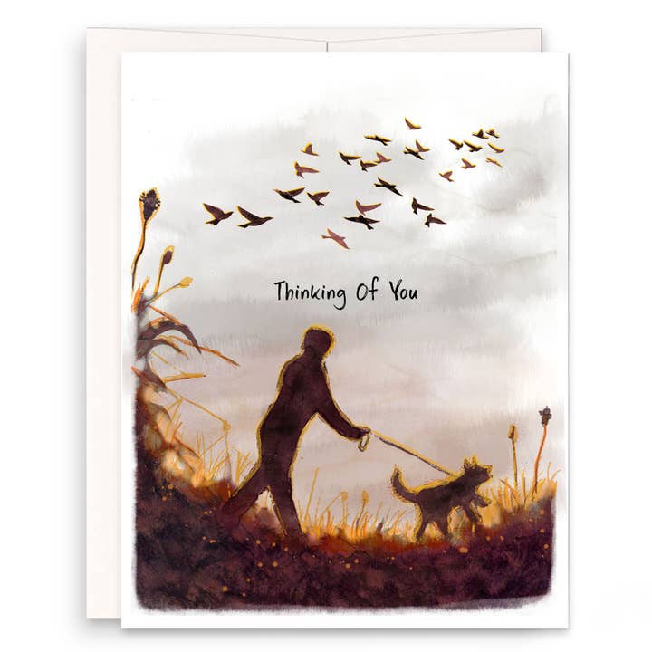 Hundevandring Sunset - Sympatikort for engroshandel hos Liyana Studio