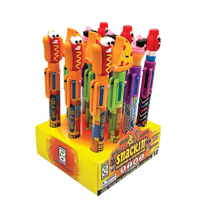 Geddes - Wholesale Pen - SNACKIN SCENTED 6 COLOR PEN 12/DSP3