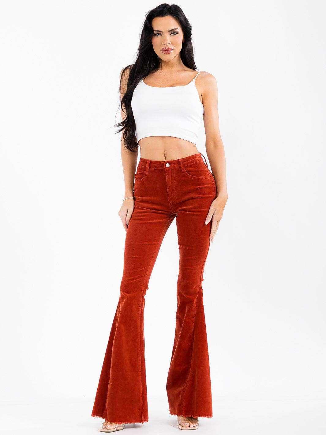 IWT Brands – wholesale Pants – Women&#x27;s – BSTSIP6144A- Corduroy high-waist bell bottom pants 3