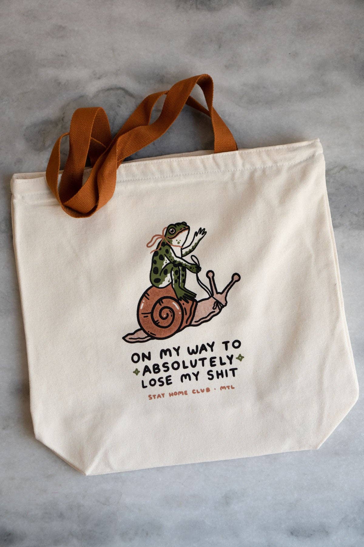 Stay Home Club - Vendita all'ingrosso Borsa tote - Unisex - Perdo la Testa Grande Borsa con Zip | Grande Borsa in Tela con Cerniera3