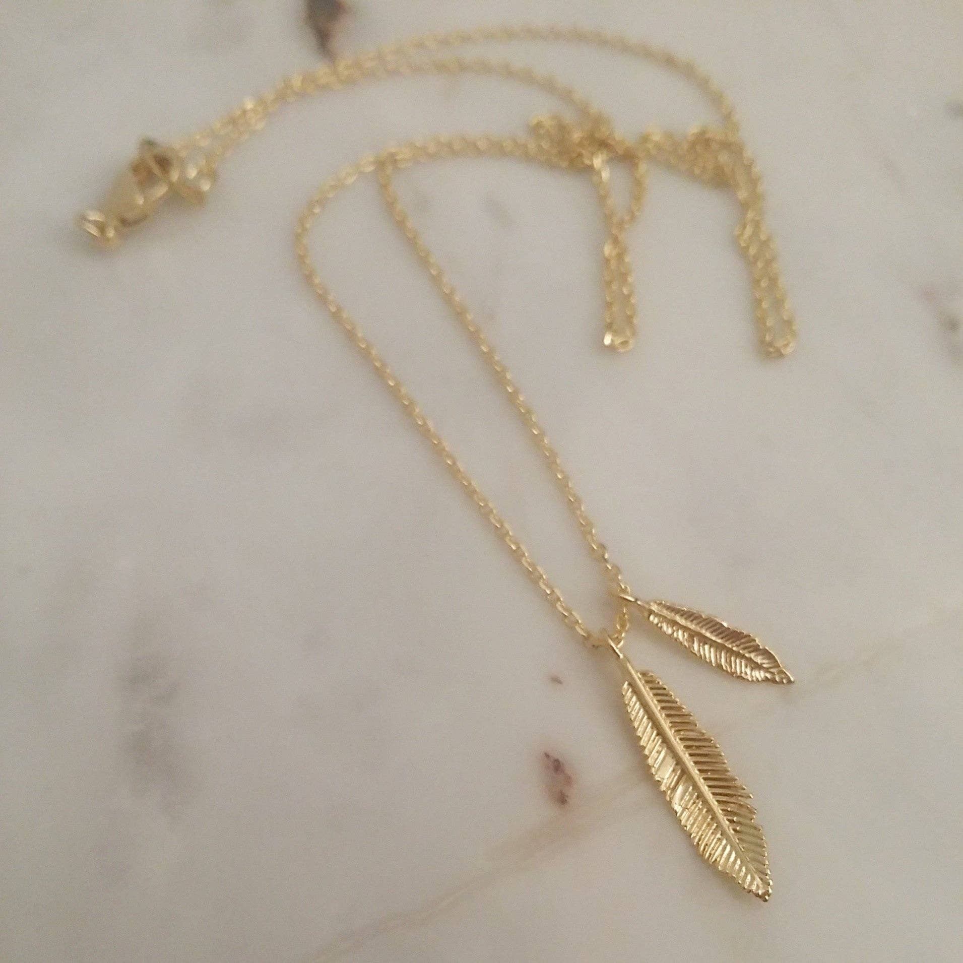 musthavemustget - Wholesale Pendant/Charm Necklace - Double Feather Necklace2