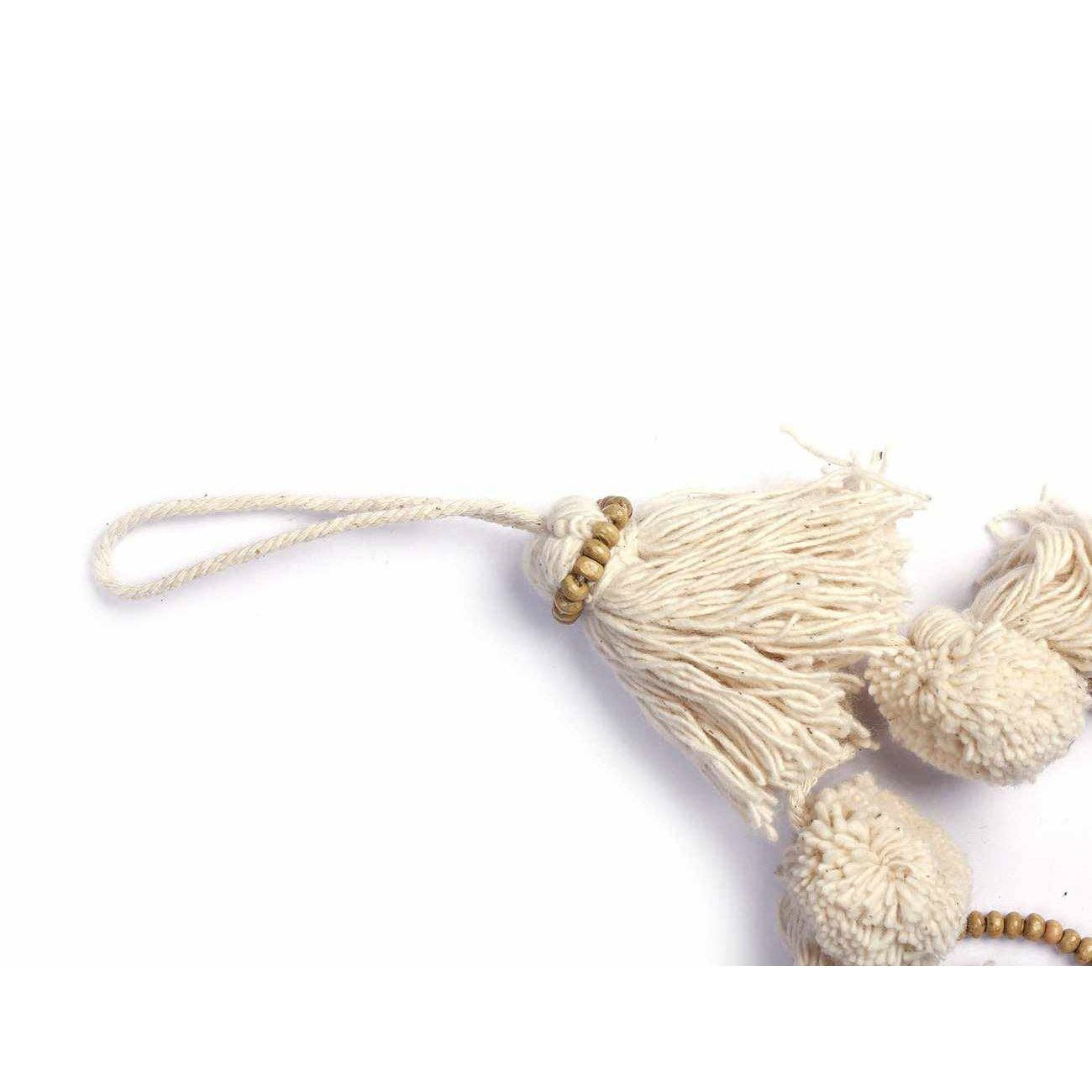 Lumily - Wholesale Purse/Bag Accessory - Women's - Multi-Tassel Ivory Boho Keychain | Zipper Pull | Handmade in Thailand2