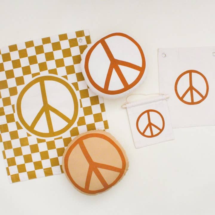 Imani + Kids by Imani Collective - Wholesale Banner - Kids & Baby - Peace Sign Canvas Mini Banner