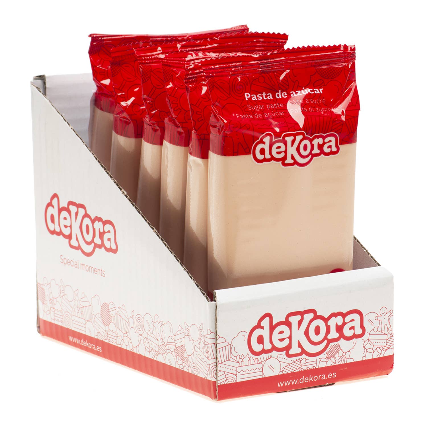 dekora - Vendita all'ingrosso Kit decorazione torte - FONDANT BEIGE 250G SENZA GLUTINE4