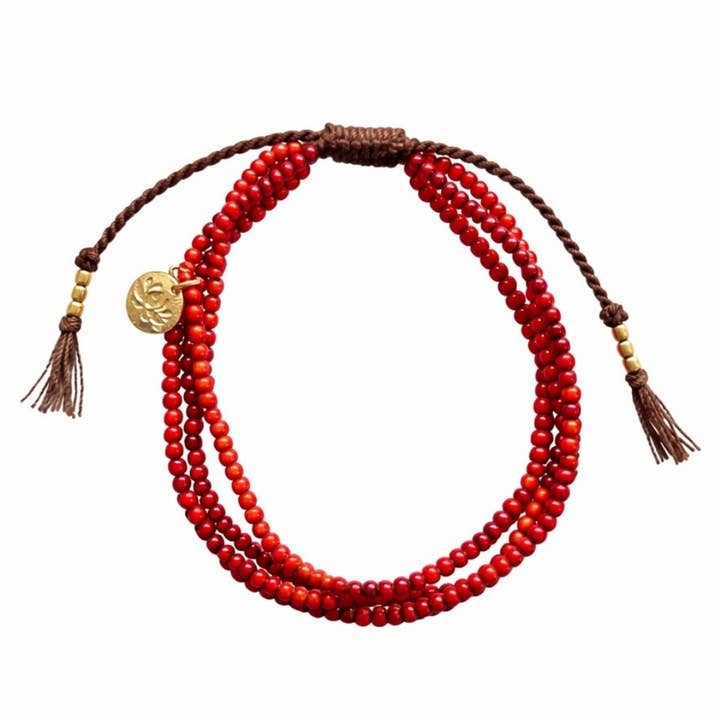 Bracelet | White Hearts | Lotus for wholesale by Koperberg