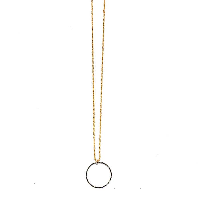 LJ Sonder - Vente Colliers à pendentif - Margo-L - collier en argent sterling avec cercle découpé au laser