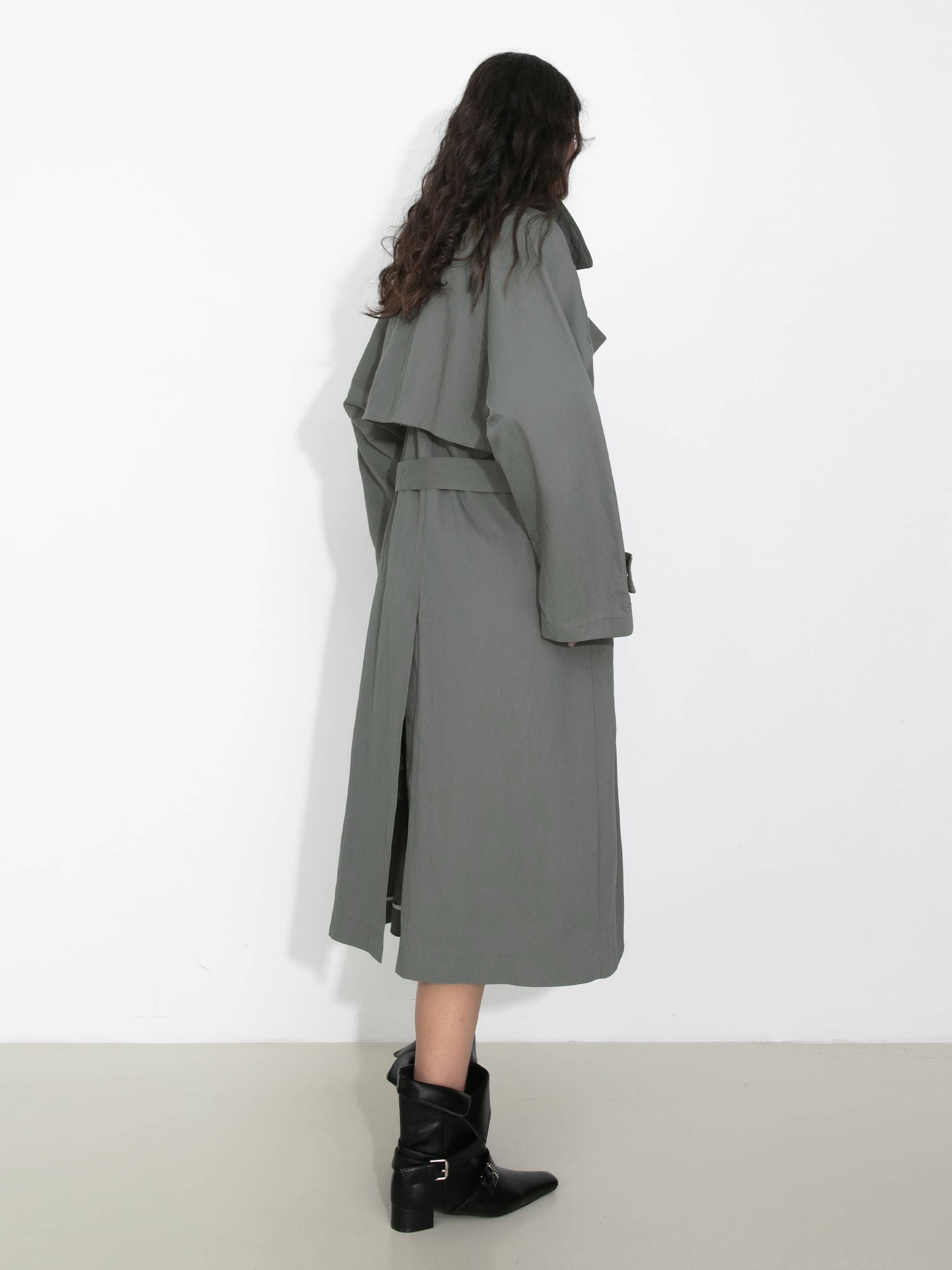 CUBIC - Wholesale Trench Coat - Women's - Oversized Large Lapel Long Trench Coat10