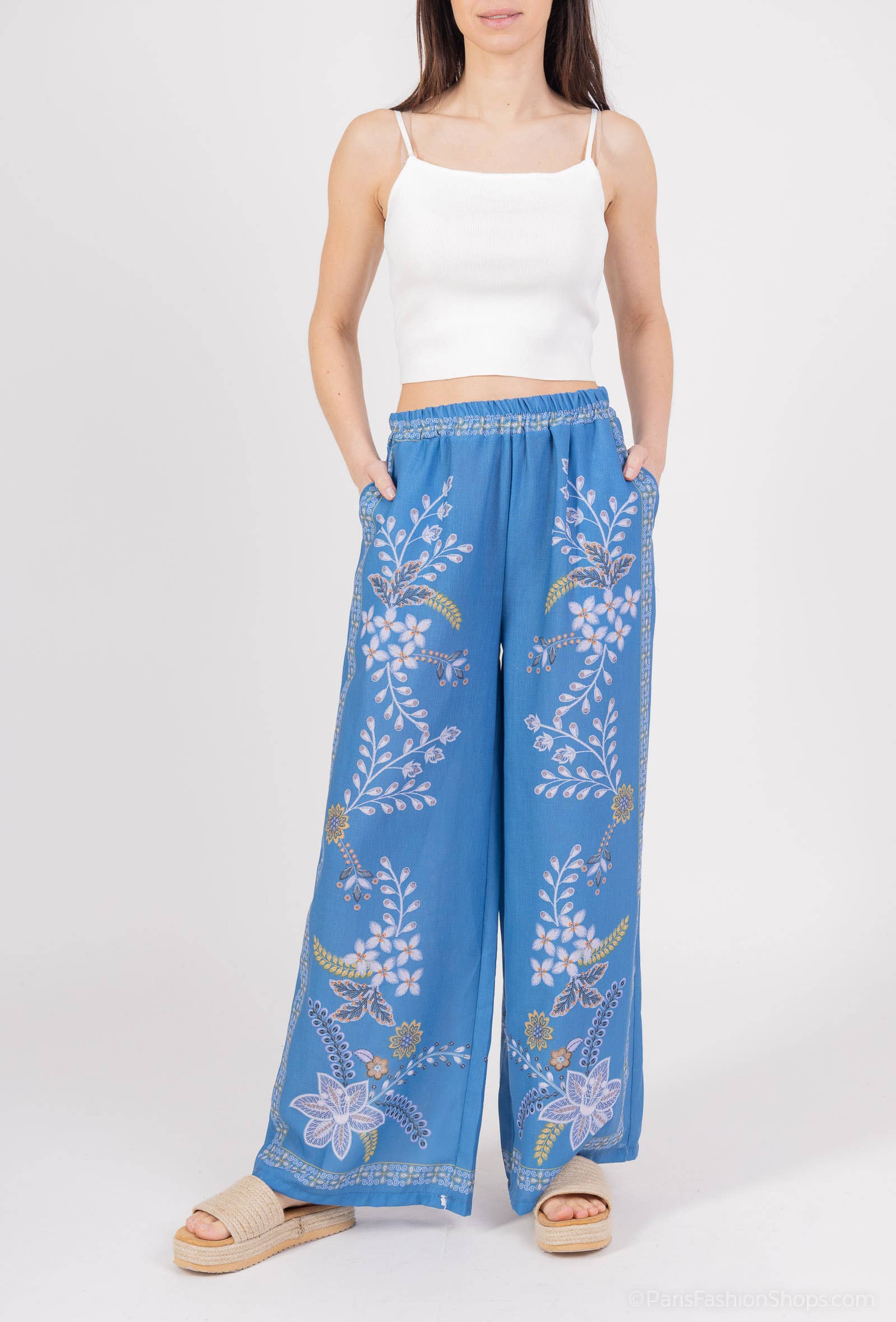 Mimi & Gogo - Wholesale Pants - Women's - Wide Printed Boho Pants @7149_PaBohoLin6