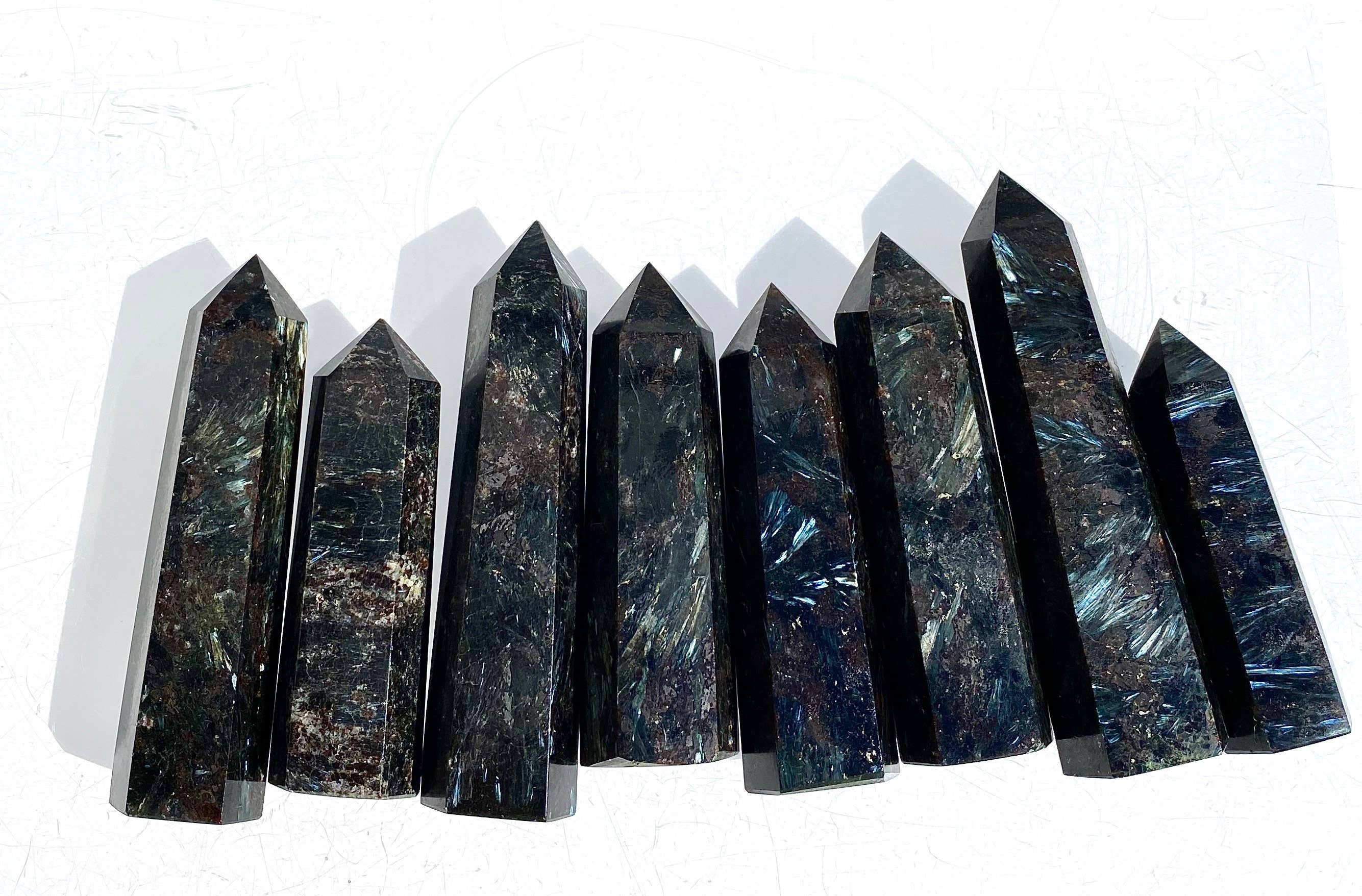 KayleeNYC - Wholesale Spiritual Stone/Crystal - Wholesale 2 lb Natural Astrophyllite aka Arfvedsonite Tower1