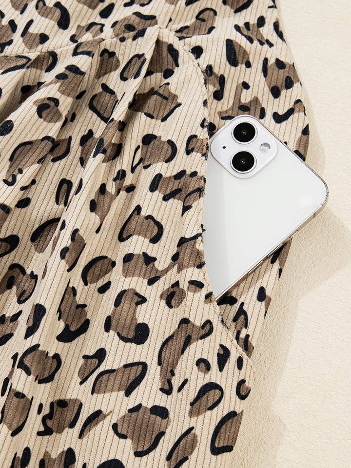 Lovesoft - Wholesale Jumpsuit - Women's - Brown Leopard Bib Wide Leg Jumpsuit2