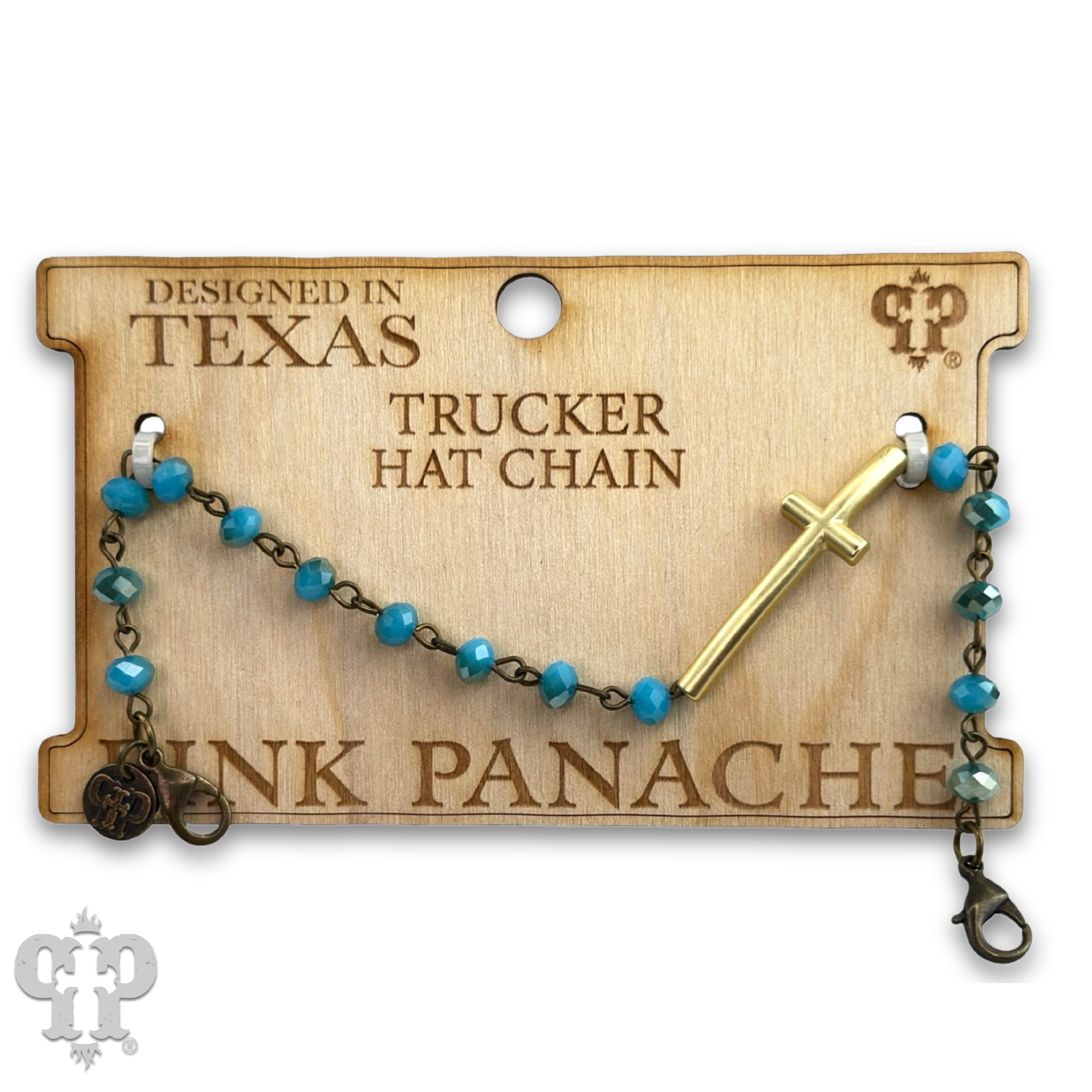 Pink Panache Brands - Wholesale Hat Accessory - Women's - Gold cross beaded trucker hat chain5